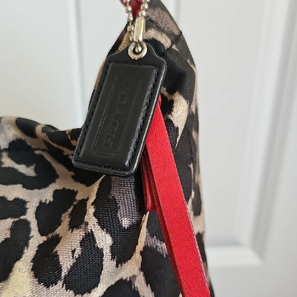 COACH 2013 PARK OCELOT PRINT HOBO (COACH F23266) GUC - Picture 5 of 10
